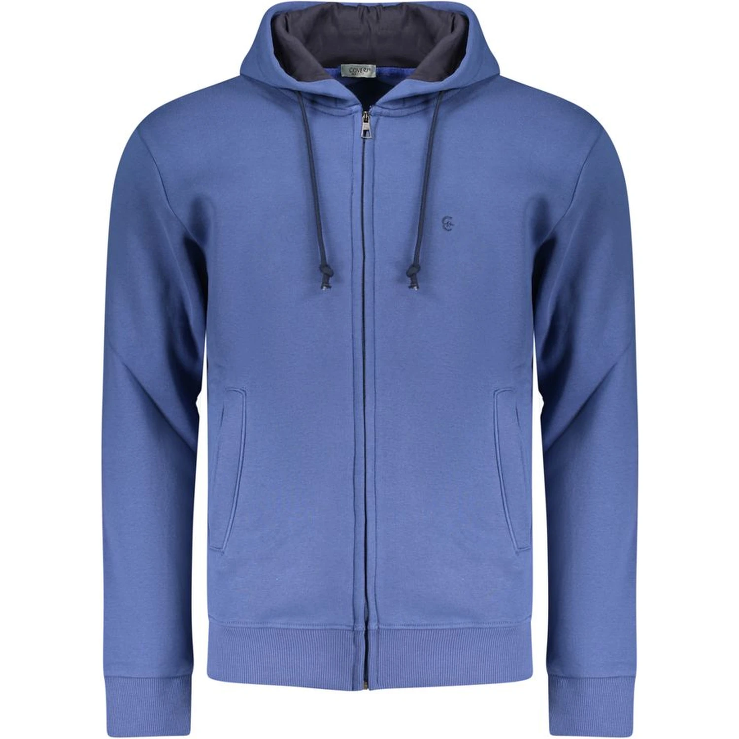 Blue Cotton Men's Hoodie Sweatshirt