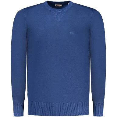 Blue Viscose Men's Sweater