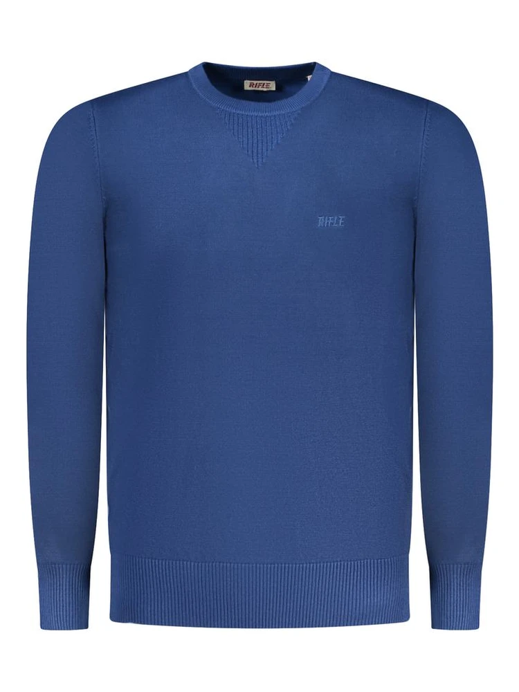 Blue Viscose Men's Sweater