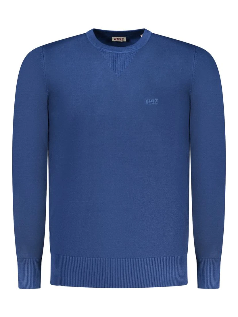 Blue Viscose Men's Sweater