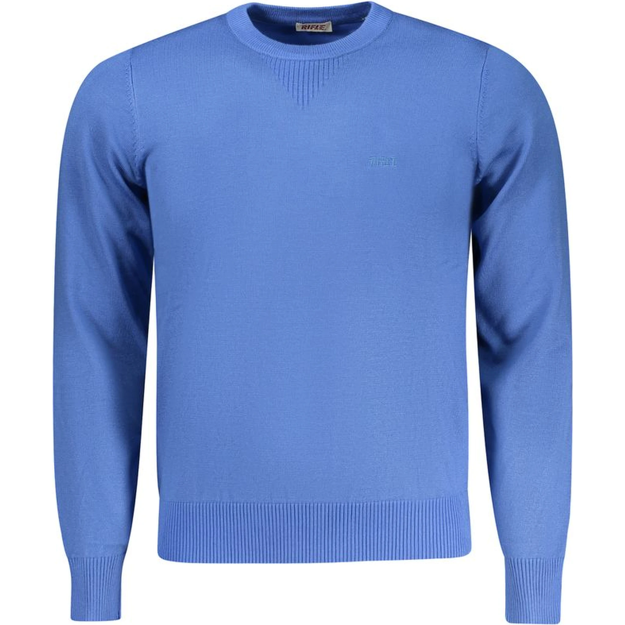 Blue Viscose Men Sweater