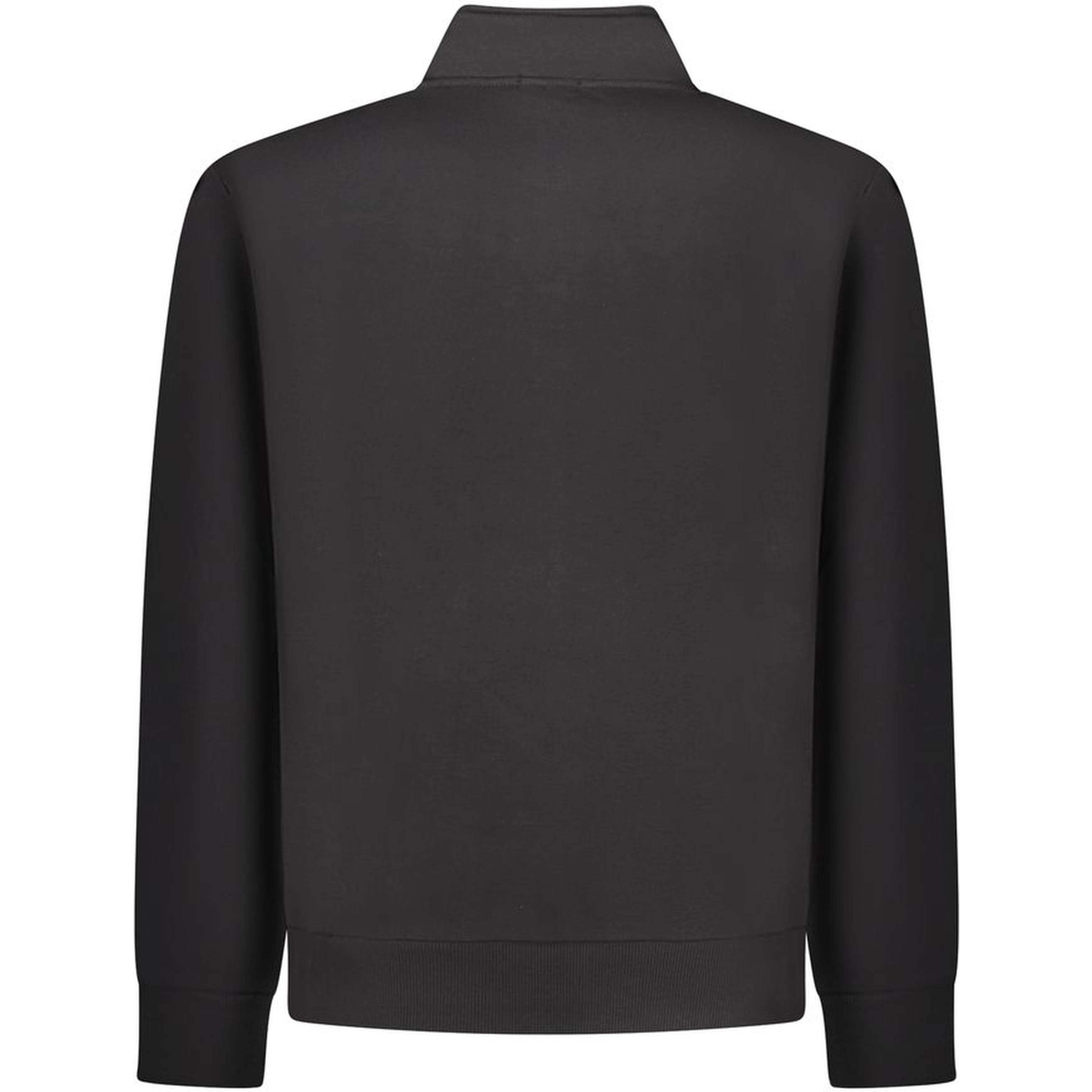 Black Cotton Men Sweatshirt