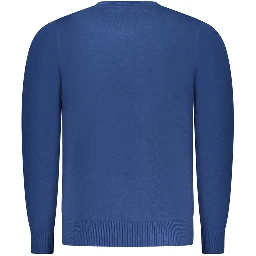 Blue Viscose Men's Sweater