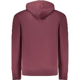 Red Cotton Men's Hooded Sweatshirt
