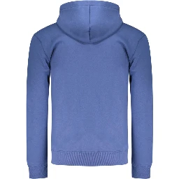 Blue Cotton Men's Hoodie Sweatshirt