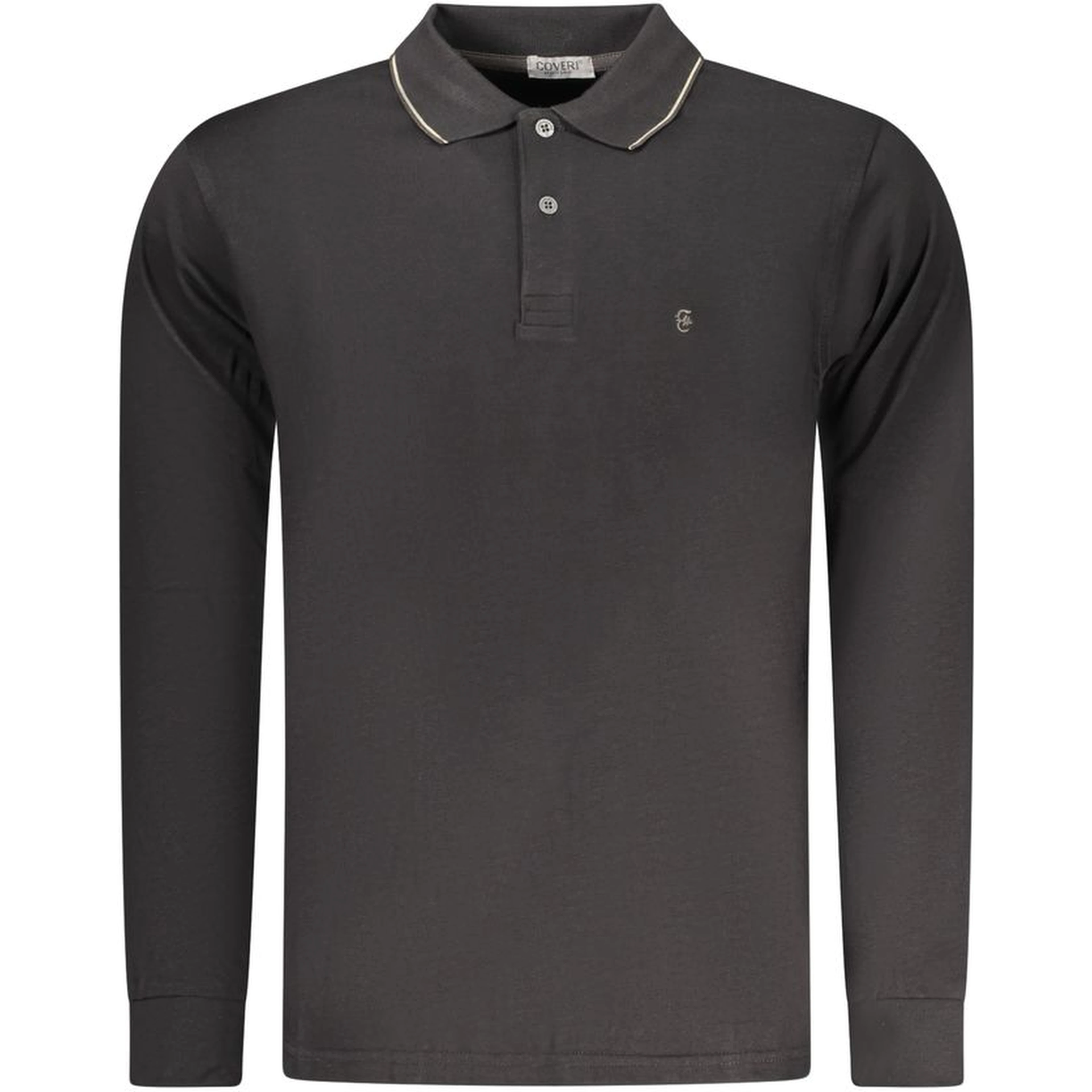 Black Cotton Mens Polo Shirt