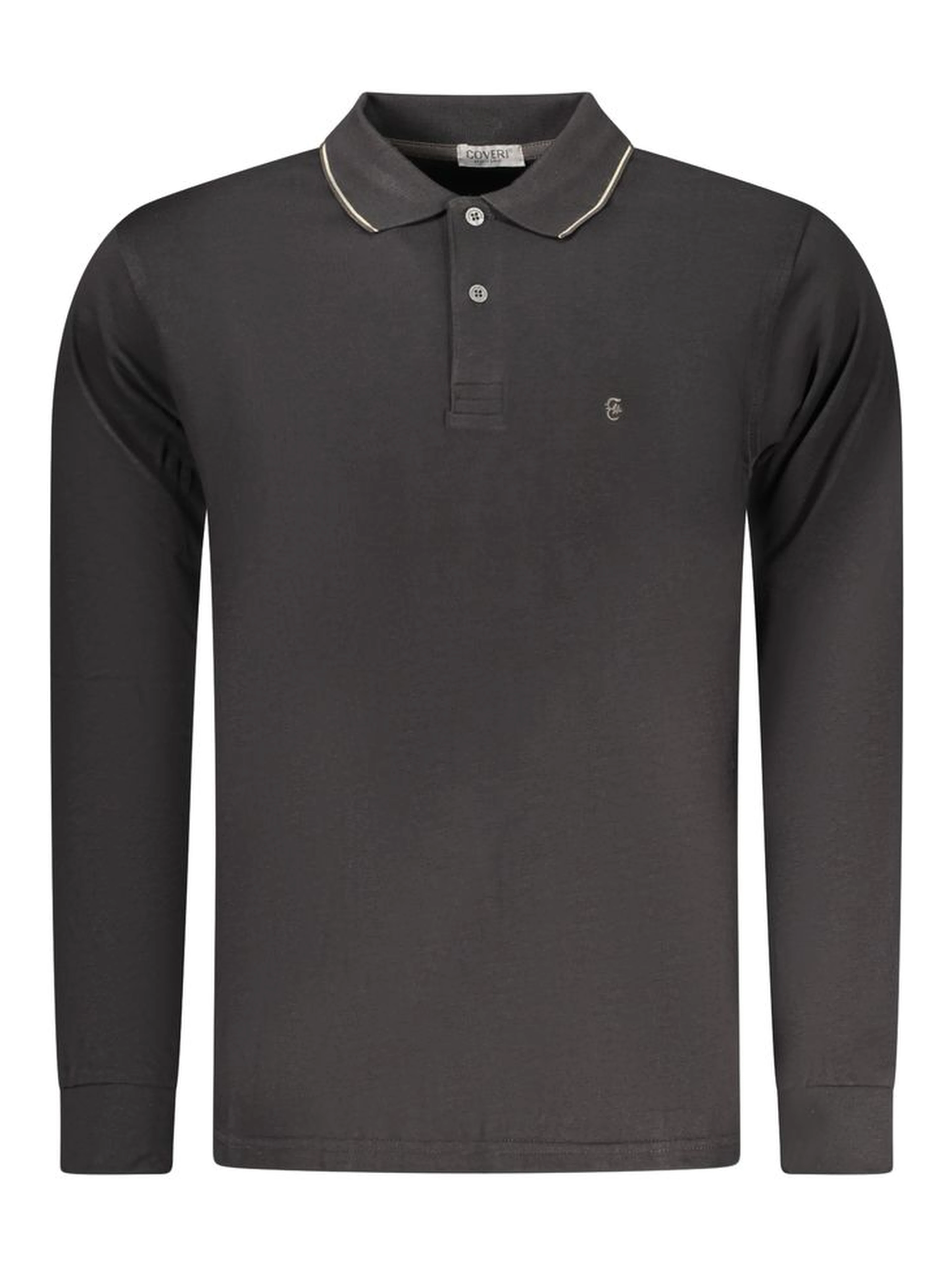 Black Cotton Mens Polo Shirt