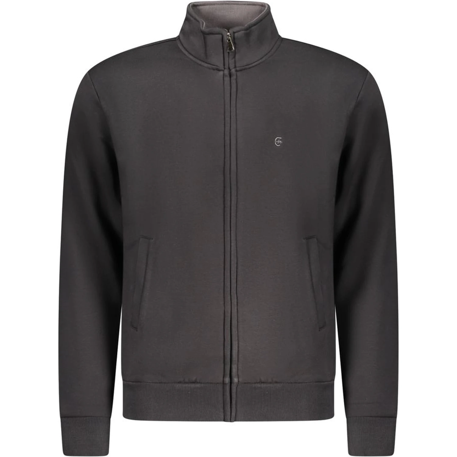 Black Cotton Men Sweatshirt