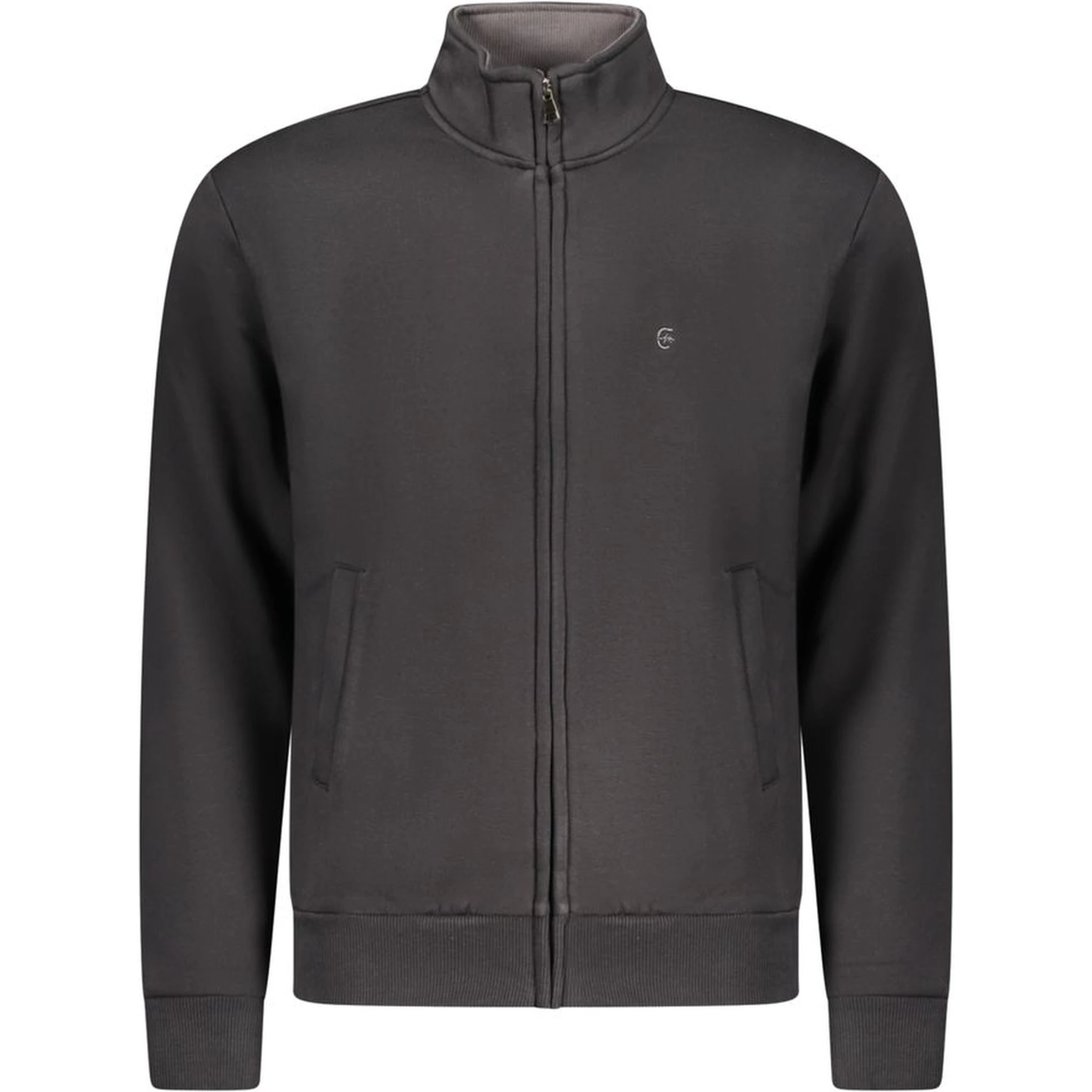 Black Cotton Men Sweatshirt