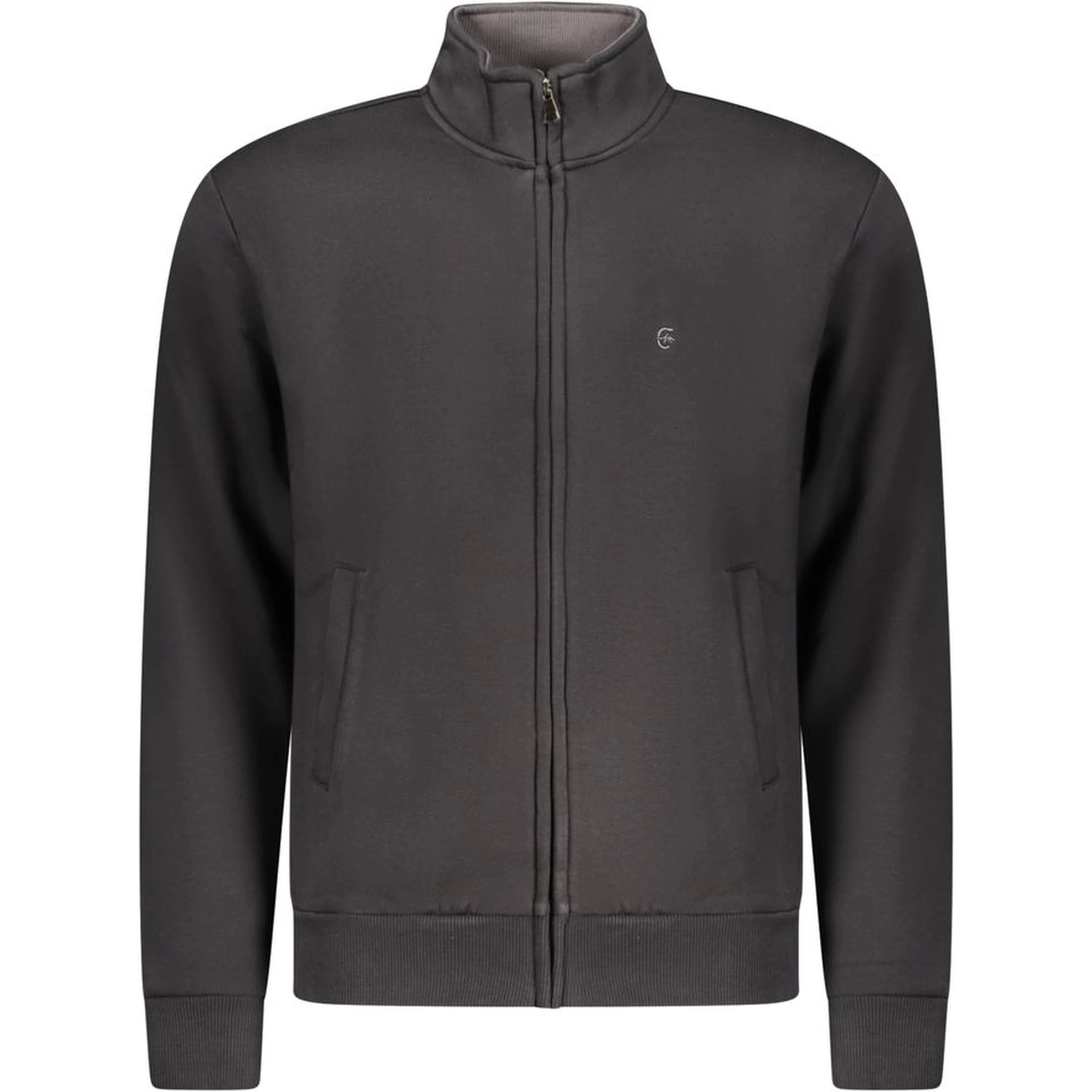 Black Cotton Men Sweatshirt