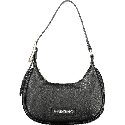 Black Polyurethane Women Shoulder Bag