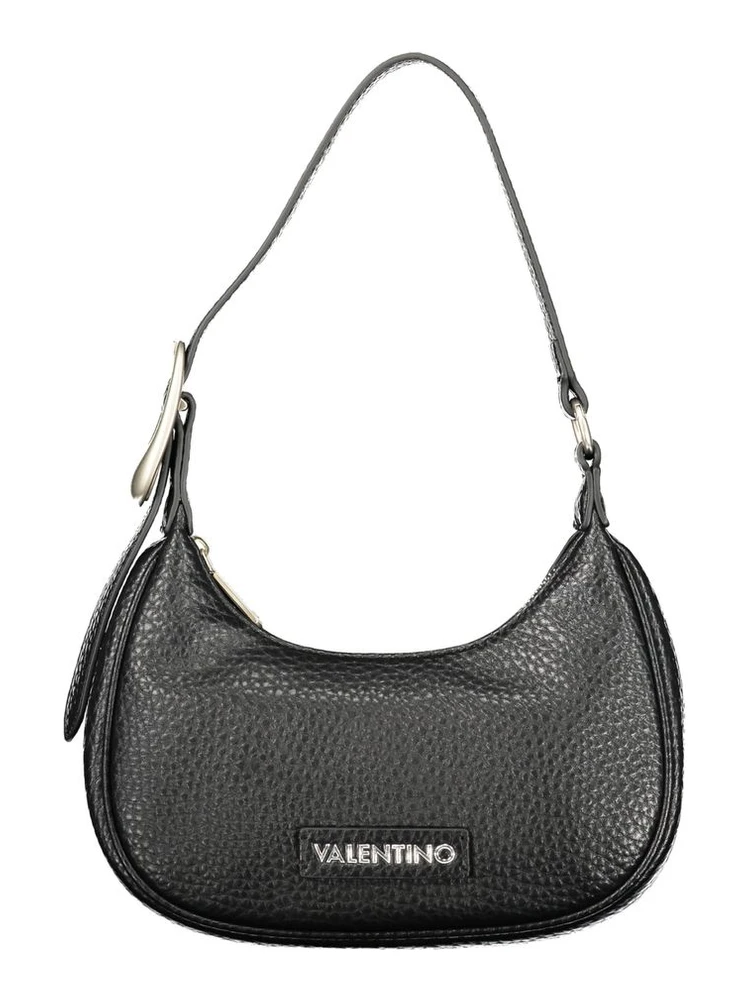 Black Polyurethane Women Shoulder Bag