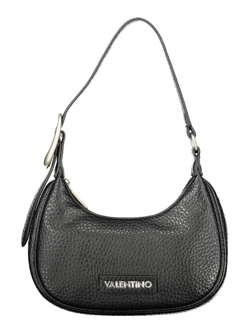 Black Polyurethane Women Shoulder Bag