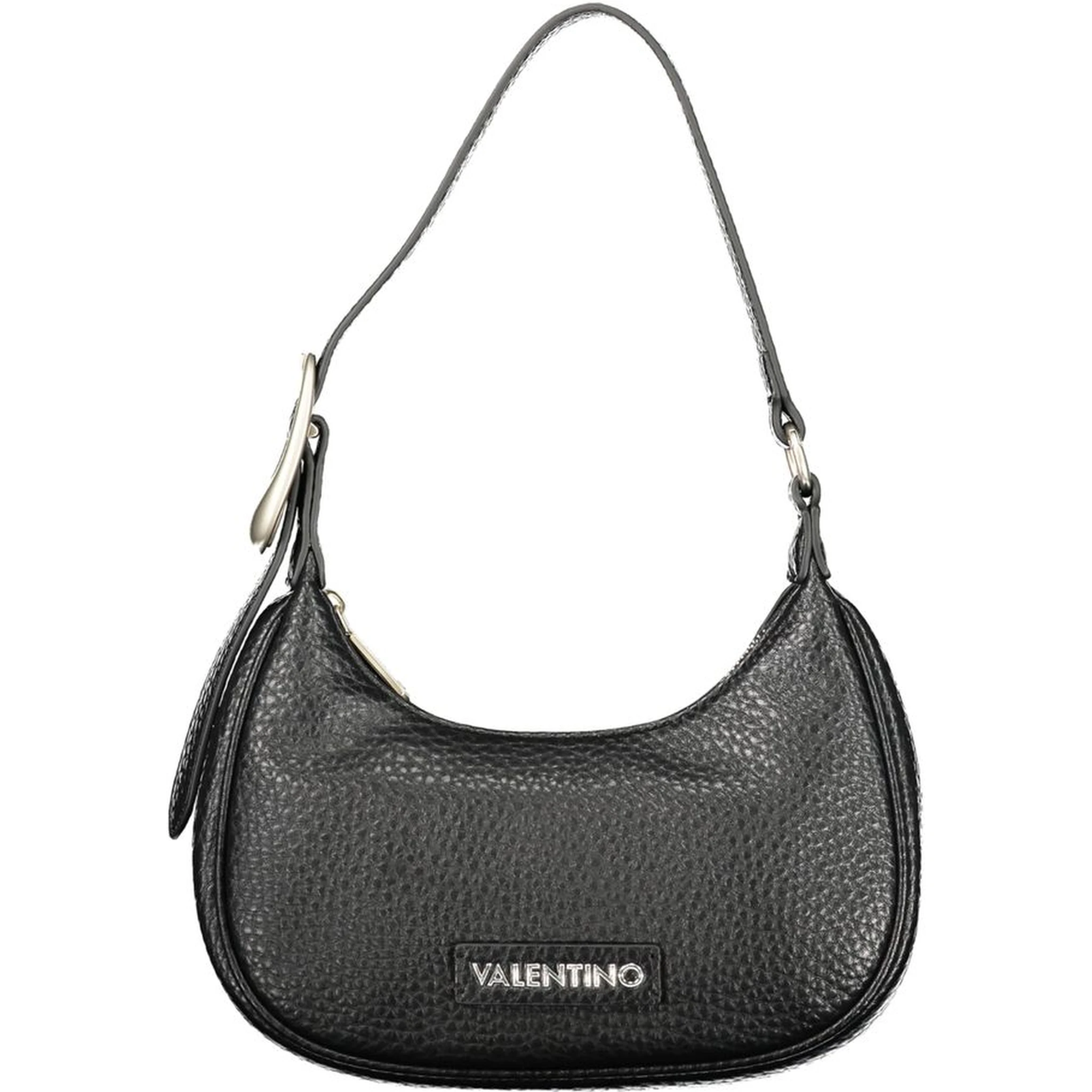 Black Polyurethane Women Shoulder Bag