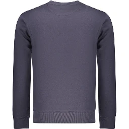 Blue Cotton Men Sweatshirt