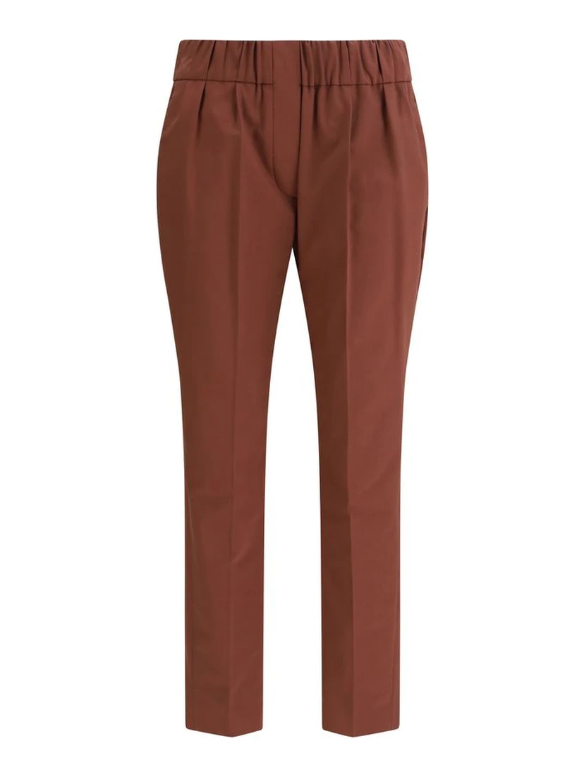 Multicolor Cotton Casual Pants