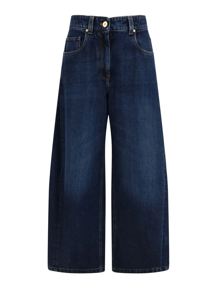 جينز قطني أزرق