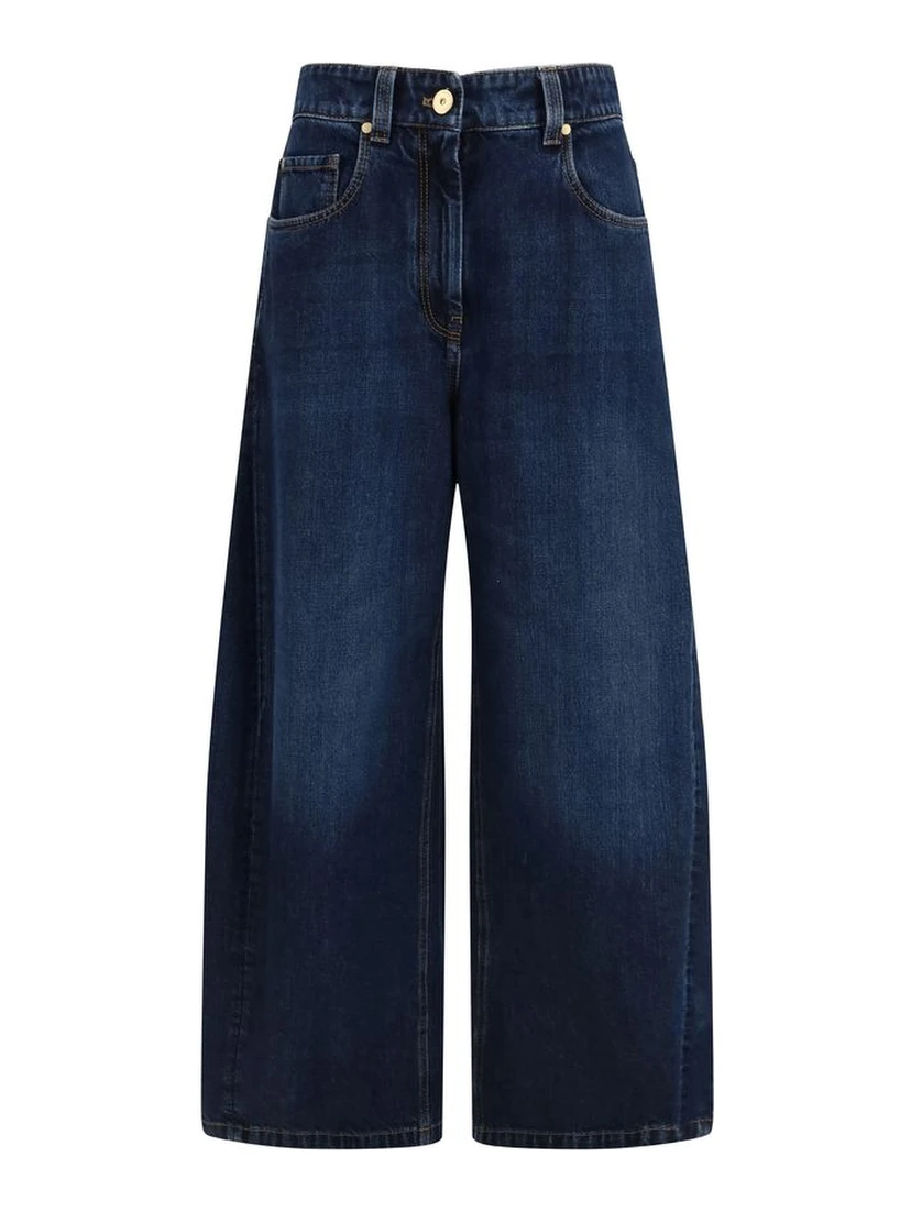 جينز قطني أزرق