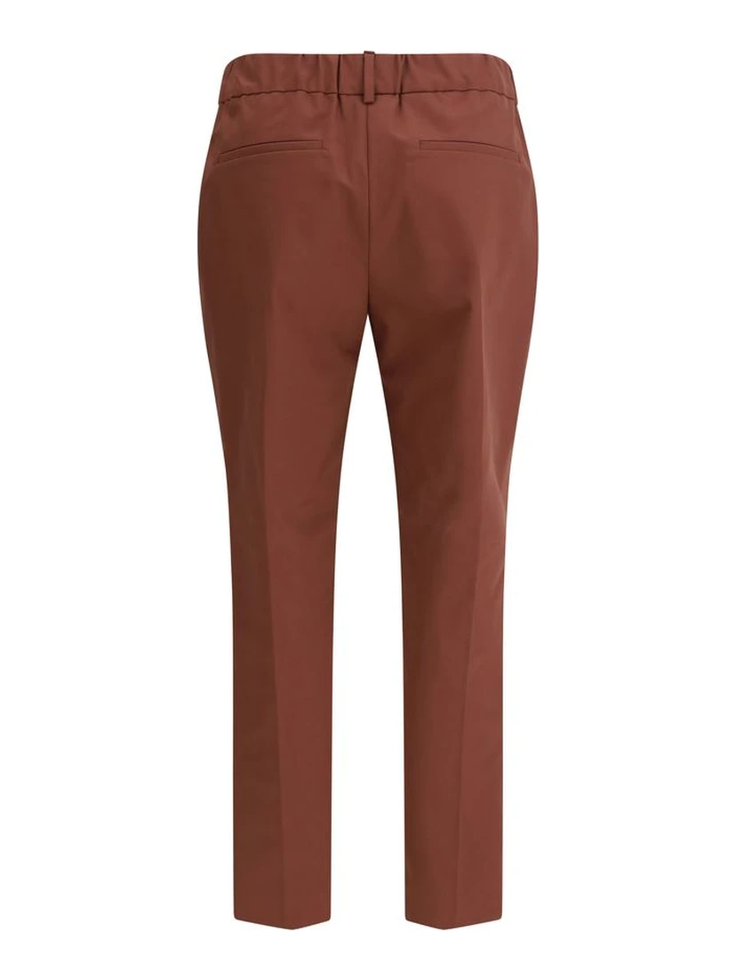 Multicolor Cotton Casual Pants