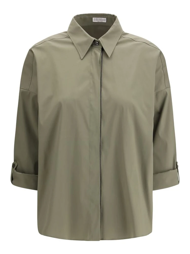 Bicolor Cotton Dress Shirt