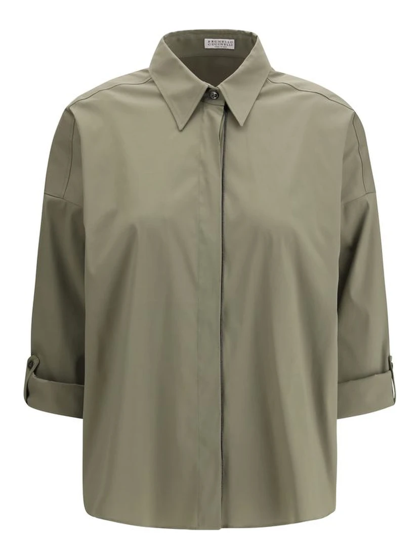 Bicolor Cotton Dress Shirt