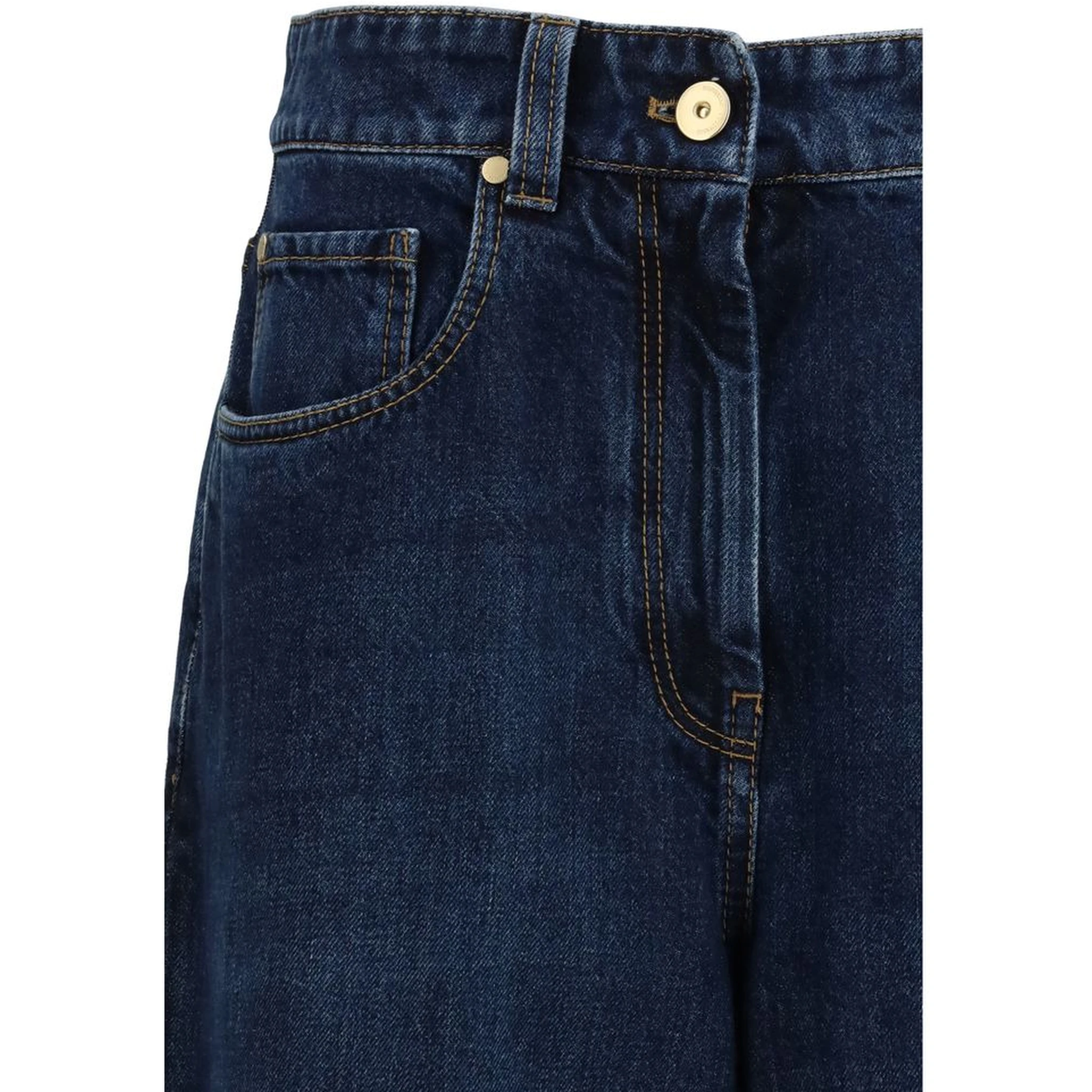 Blue Cotton Jeans Denim