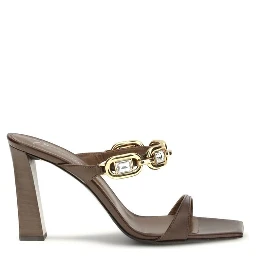 Brown Calf Leather Bos Taurus Sandals