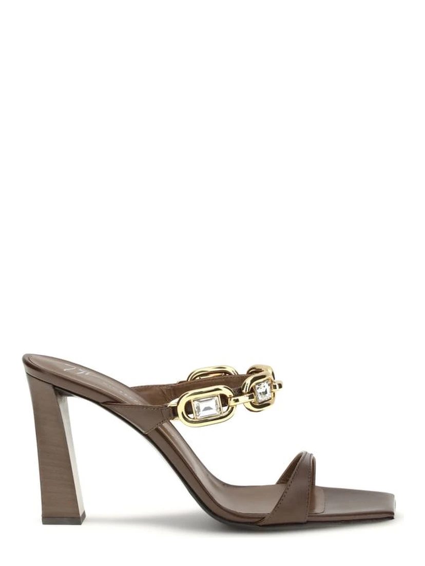 Brown Calf Leather Bos Taurus Sandals