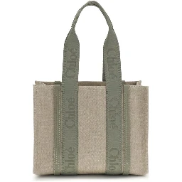 Beige Linen Shoulder Bag