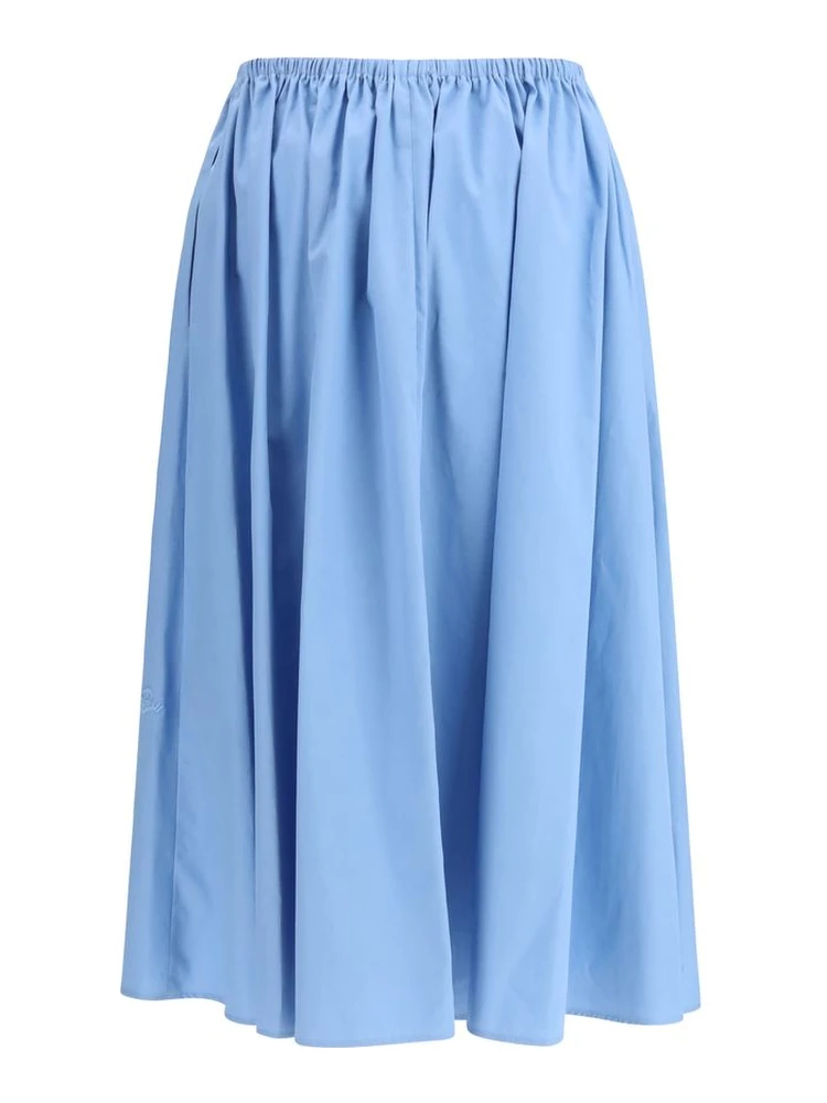 Light Blue Cotton Midi Skirt alternative