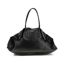 حقيبة كتف بوس توروس من جلد العجل الأسود