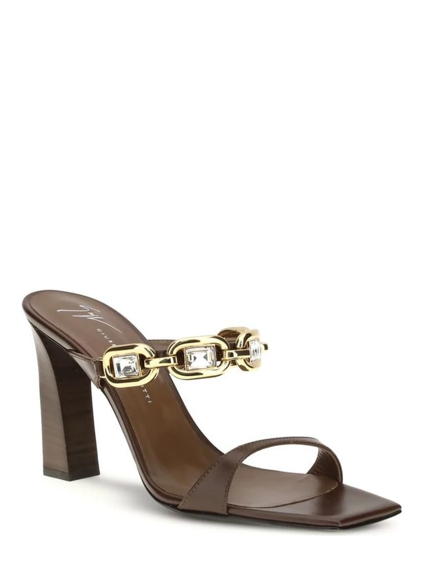 Brown Calf Leather Bos Taurus Sandals