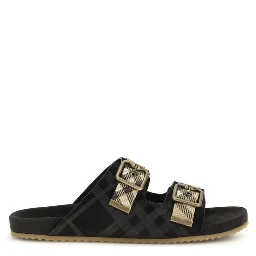 Multicolor Calf Leather Bos Taurus Flat Sandals