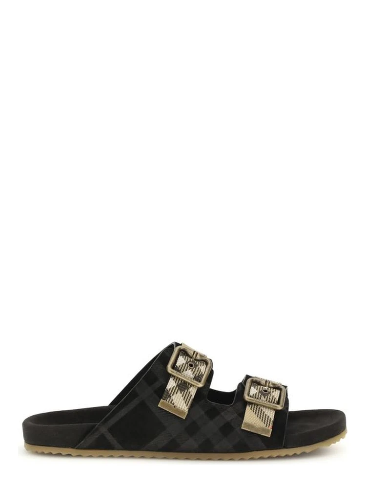 Multicolor Calf Leather Bos Taurus Flat Sandals