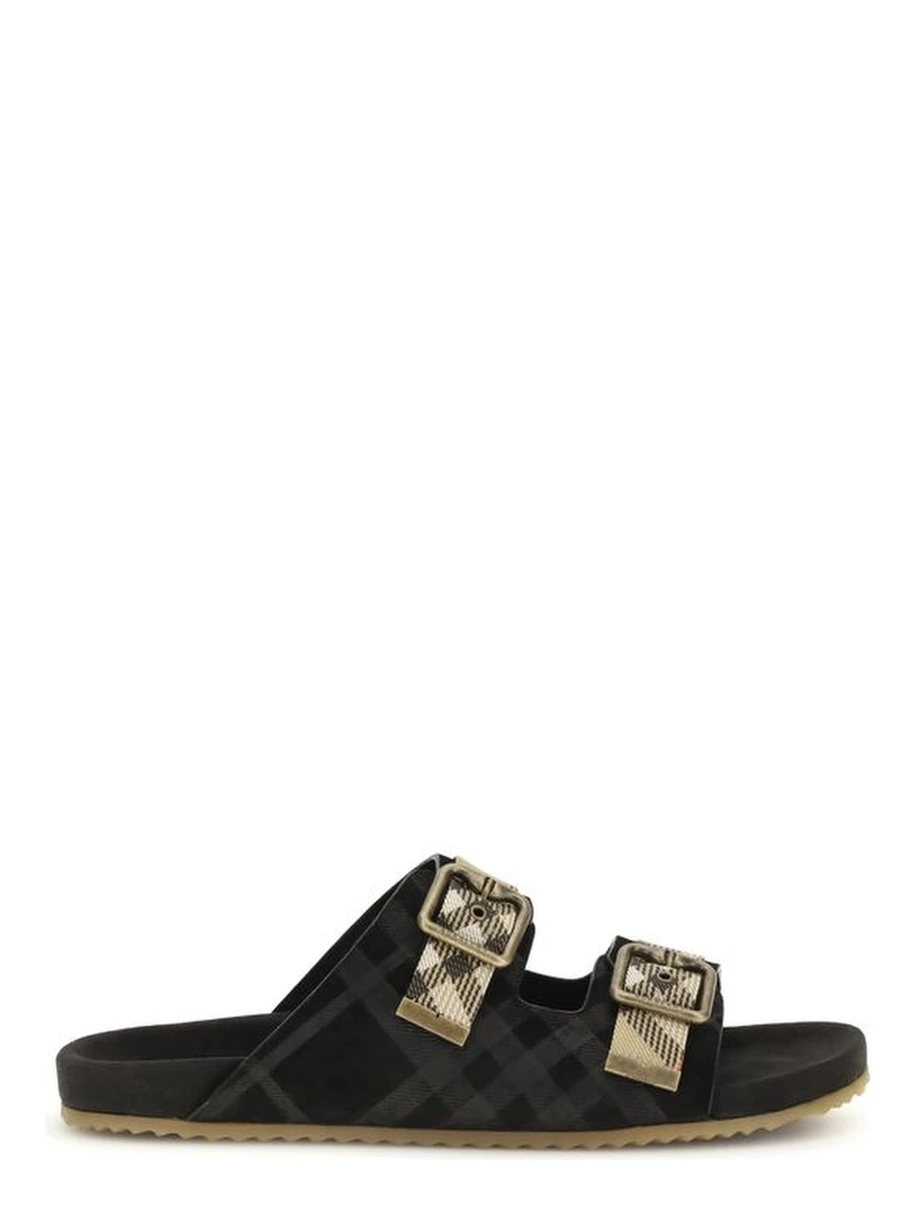 Multicolor Calf Leather Bos Taurus Flat Sandals