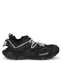Black Polyethylene Athletic Sneakers