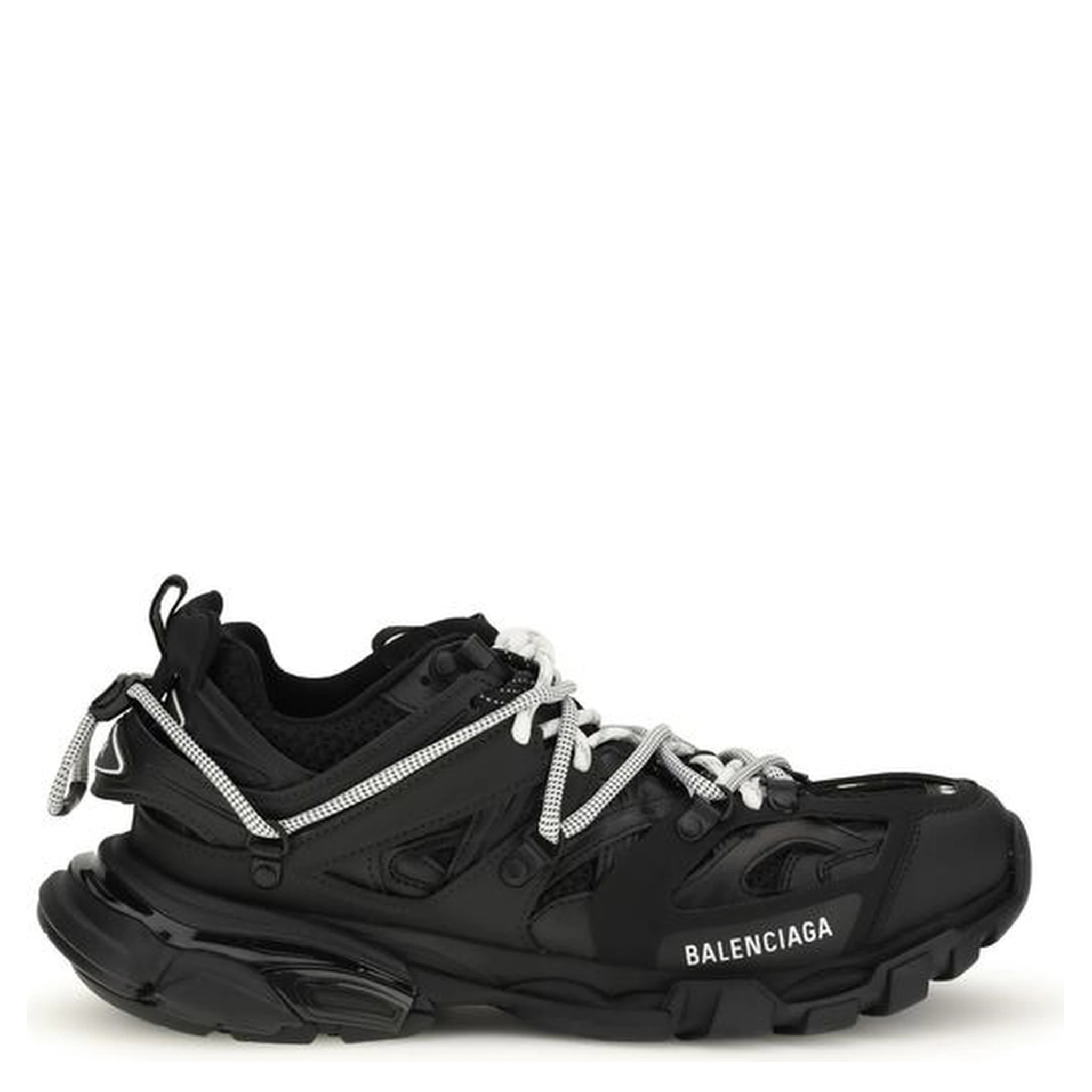 Black Polyethylene Athletic Sneakers