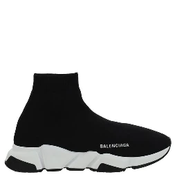 Black Elastane Athletic Sneakers