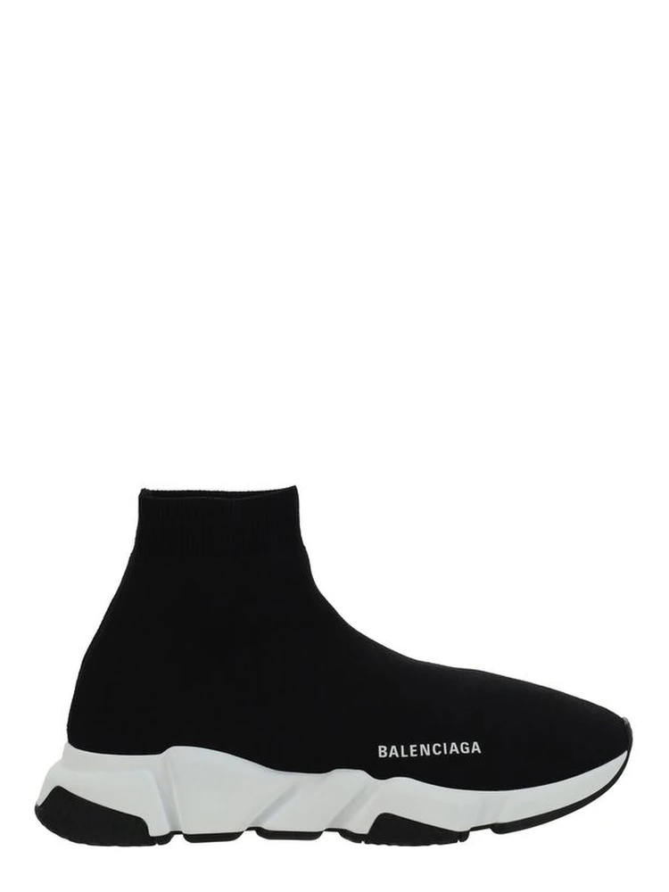 Black Elastane Athletic Sneakers