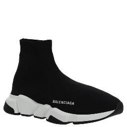 Black Elastane Athletic Sneakers