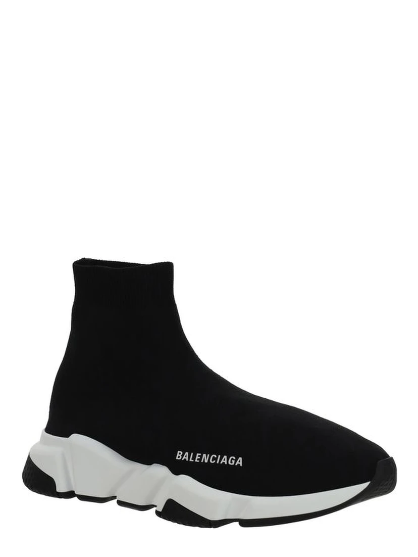 Black Elastane Athletic Sneakers