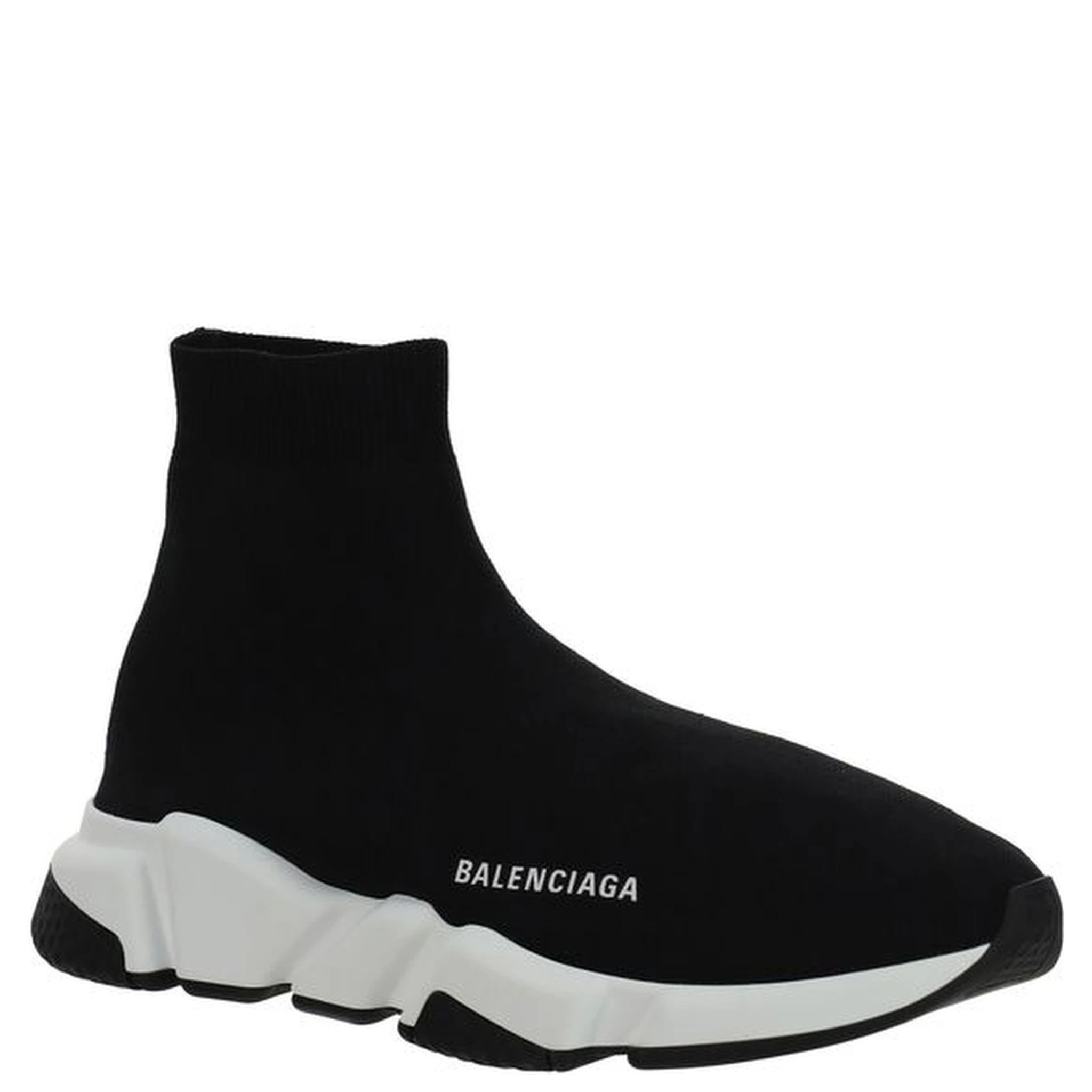 Black Elastane Athletic Sneakers