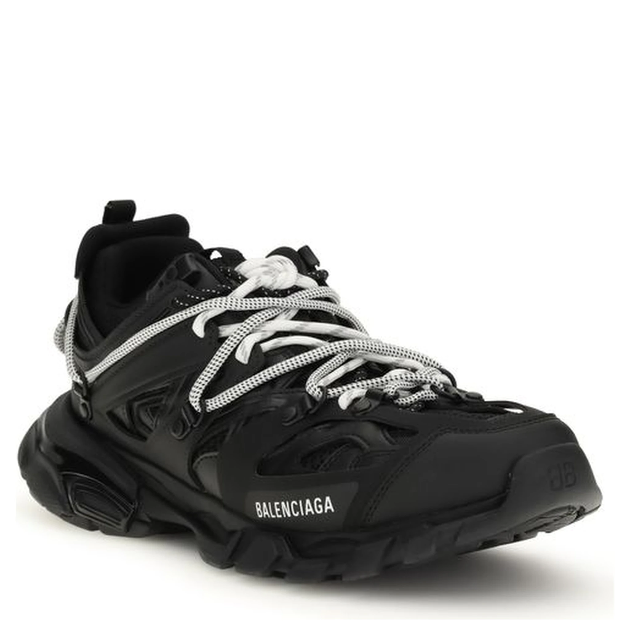 Black Polyethylene Athletic Sneakers