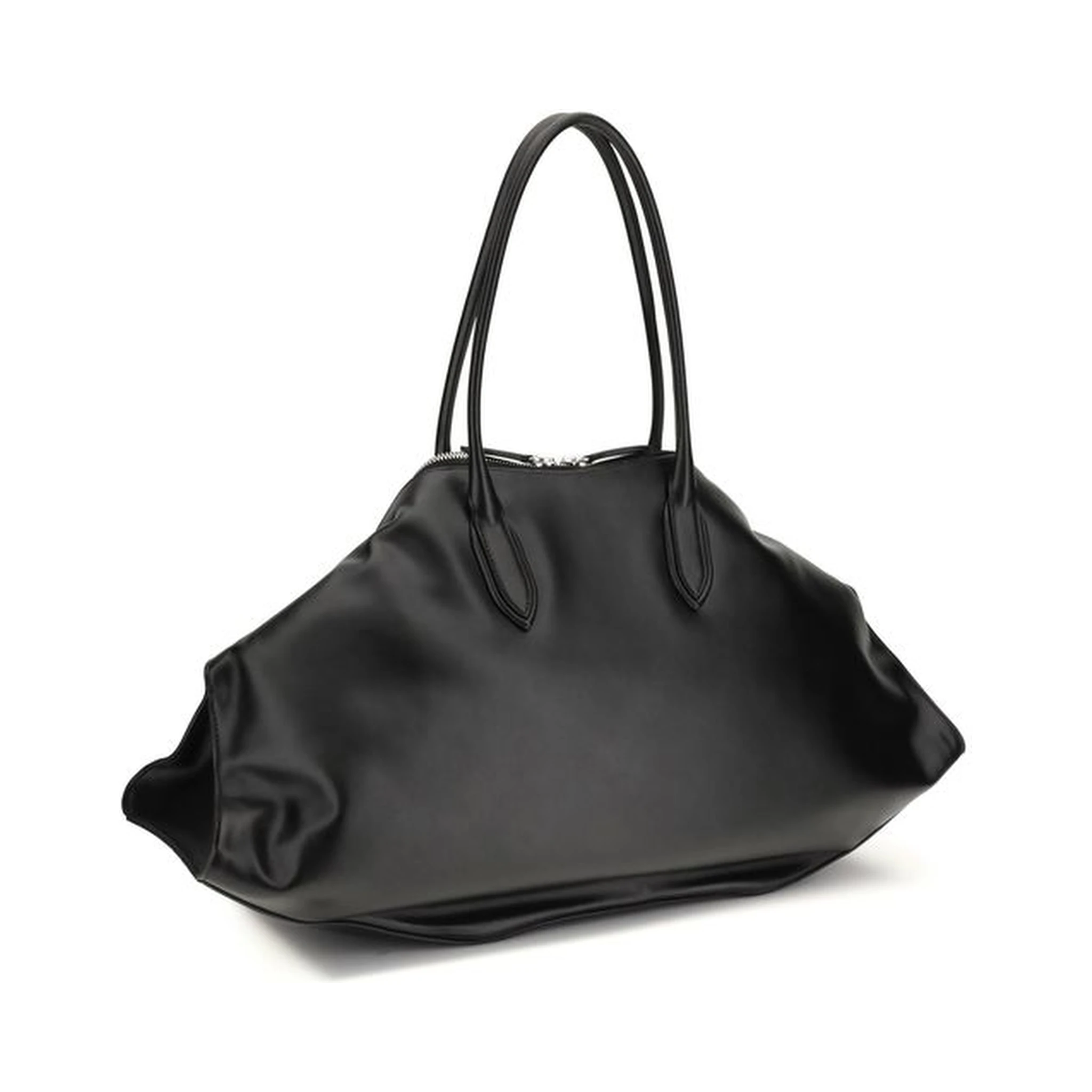 حقيبة كتف بوس توروس من جلد العجل الأسود