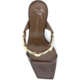 Brown Calf Leather Bos Taurus Sandals