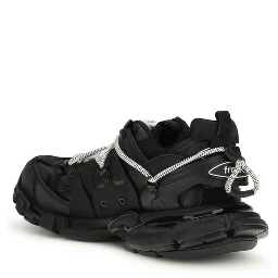 Black Polyethylene Athletic Sneakers