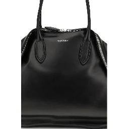 حقيبة كتف بوس توروس من جلد العجل الأسود