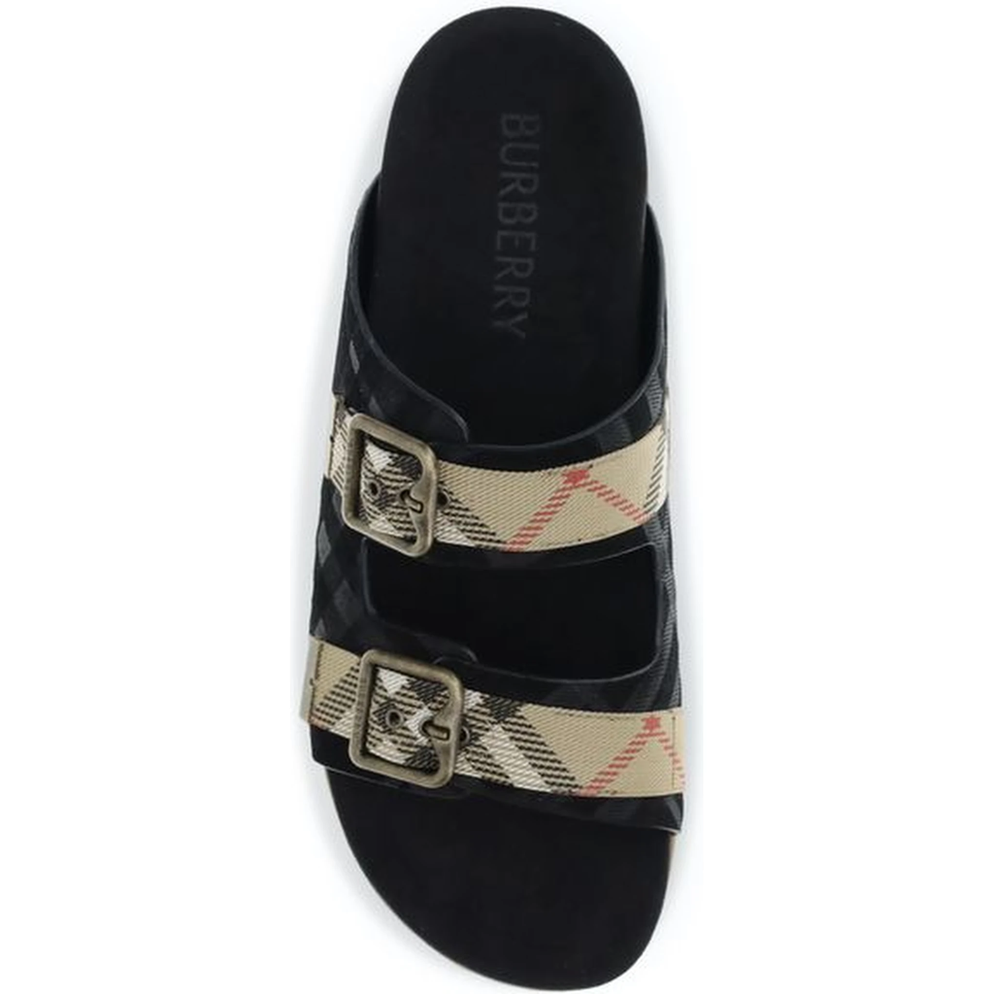 Multicolor Calf Leather Bos Taurus Flat Sandals