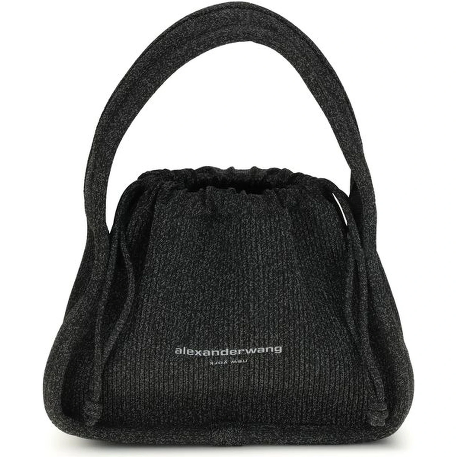 Black Polyester Shoulder Bag