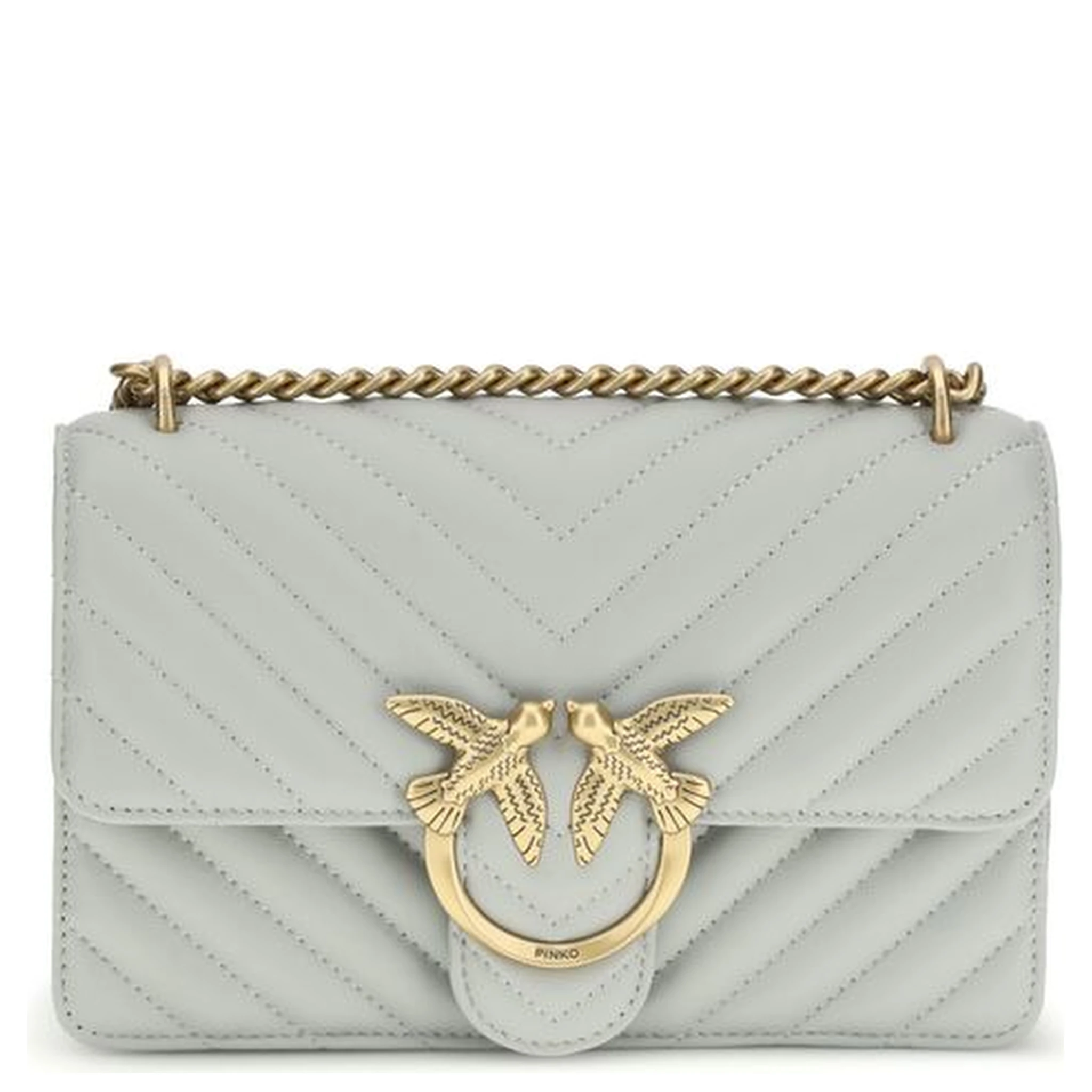 Gray Calf Leather Bos Taurus Shoulder Bag